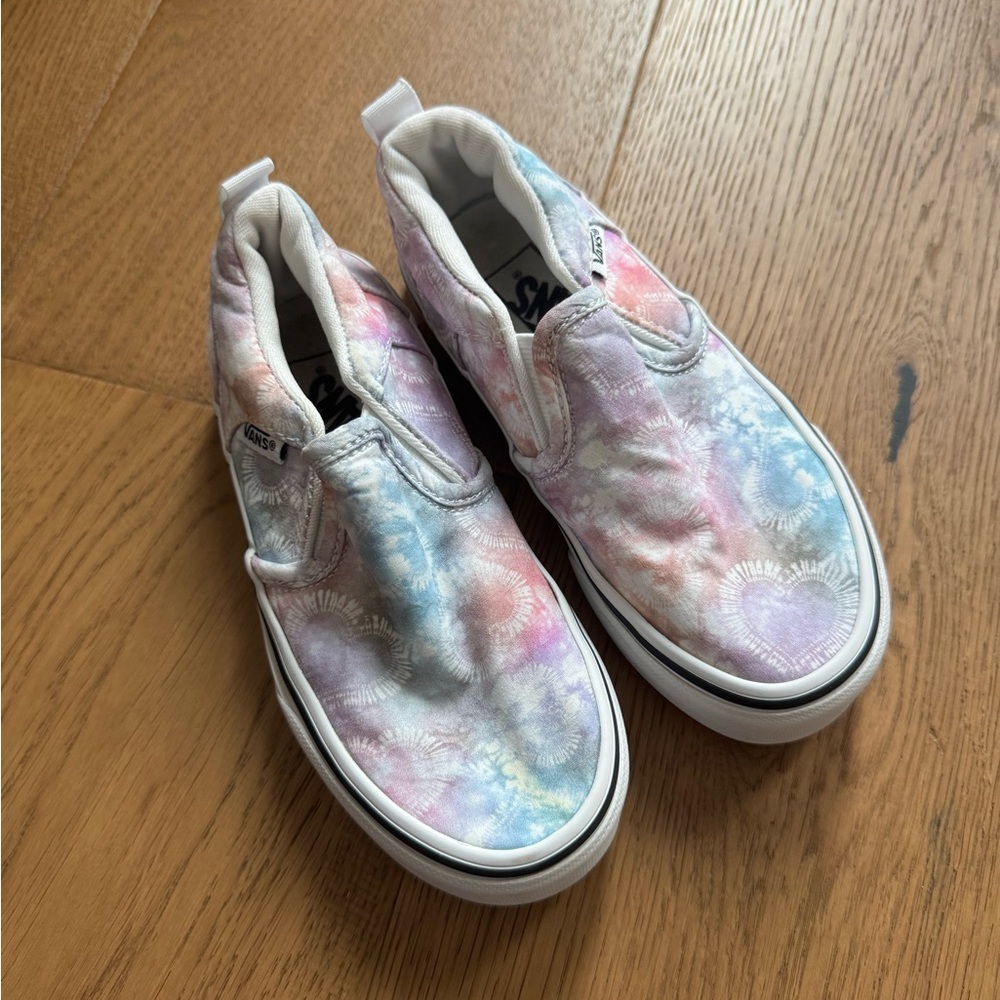 Vans Girls Asher Toe-Dye Heart Skate Shoes - Size 12 - GUC+